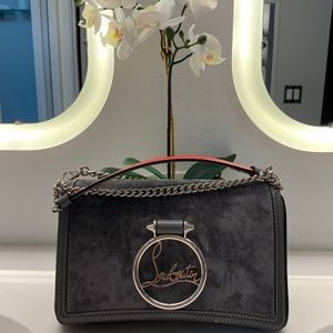 Lightly used Christian louboutin suede purse